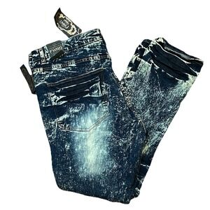 FWRD Denim Jeans Mens 44Wx32L Blue Distressed Slim Leg Streetwear Grunge NWT